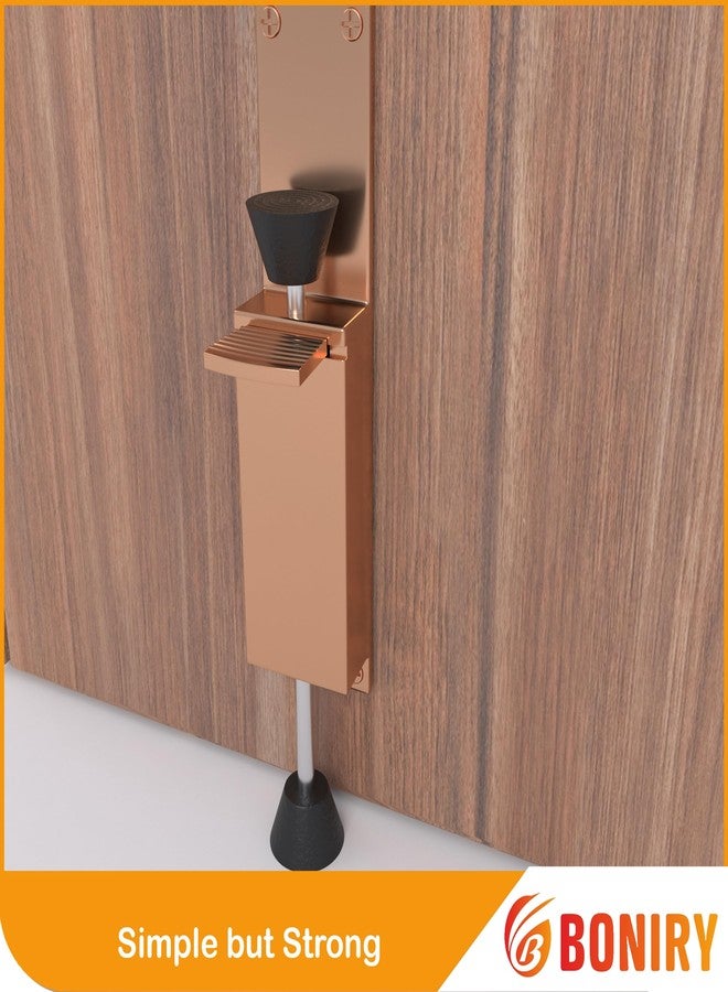 Boniry Heavy-Duty Adjustable Door Stopper with Foot Pedal | Durable, Easy to Use | Anti-Slip Rubber Base for Secure Door Holding | Ideal for Home, Office (1, Rose Gold) - Image 5